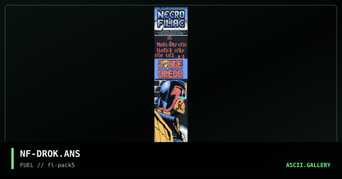 Judge Dredd Profile, by necrofiliac, 1995