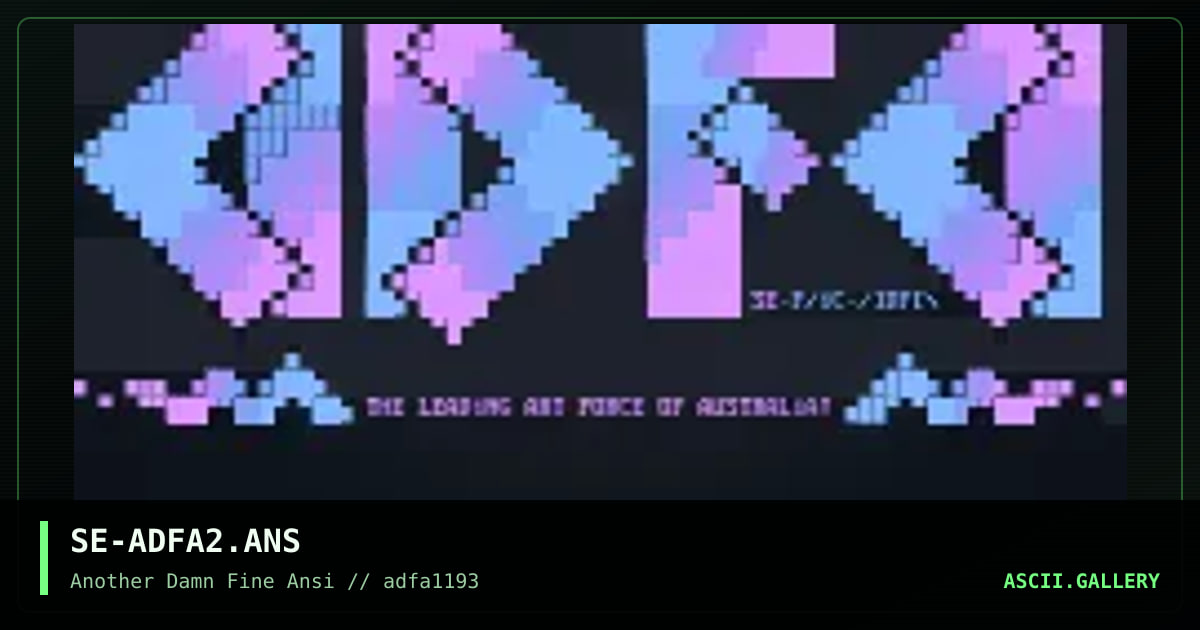 SE-ADFA2.ANS, by side effect, 1993