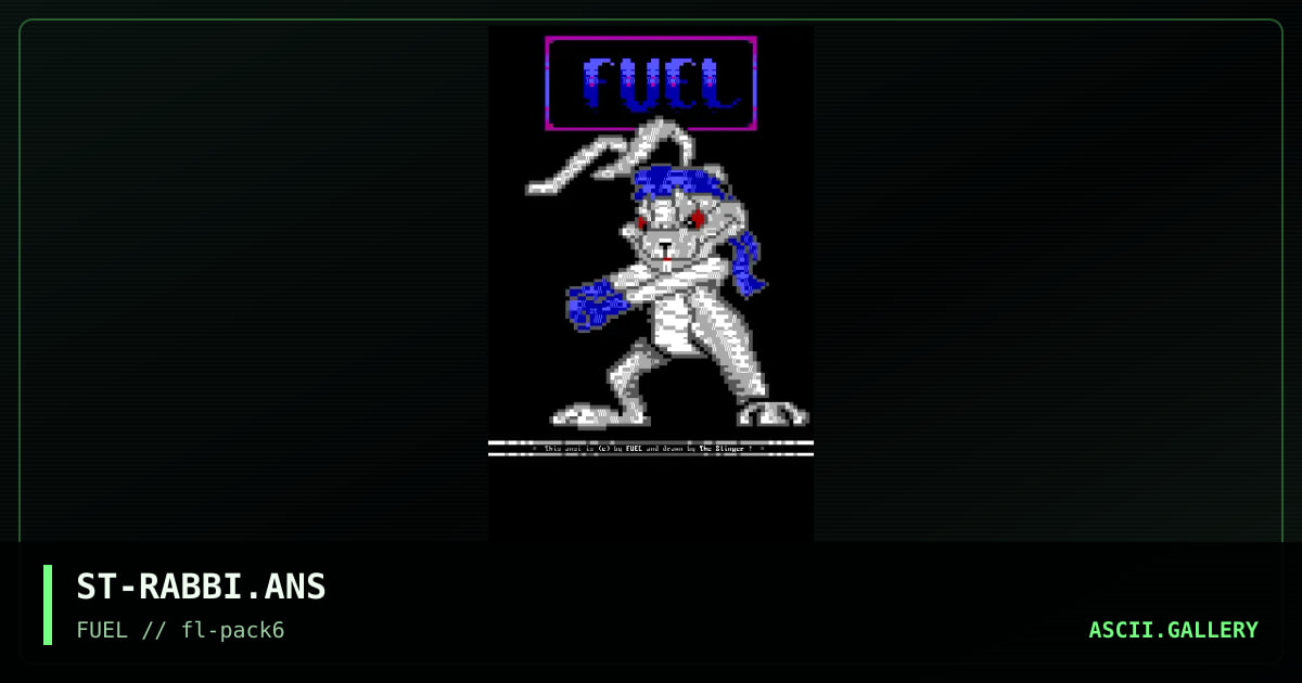 Fighting rabbit, by the stinger, 1995