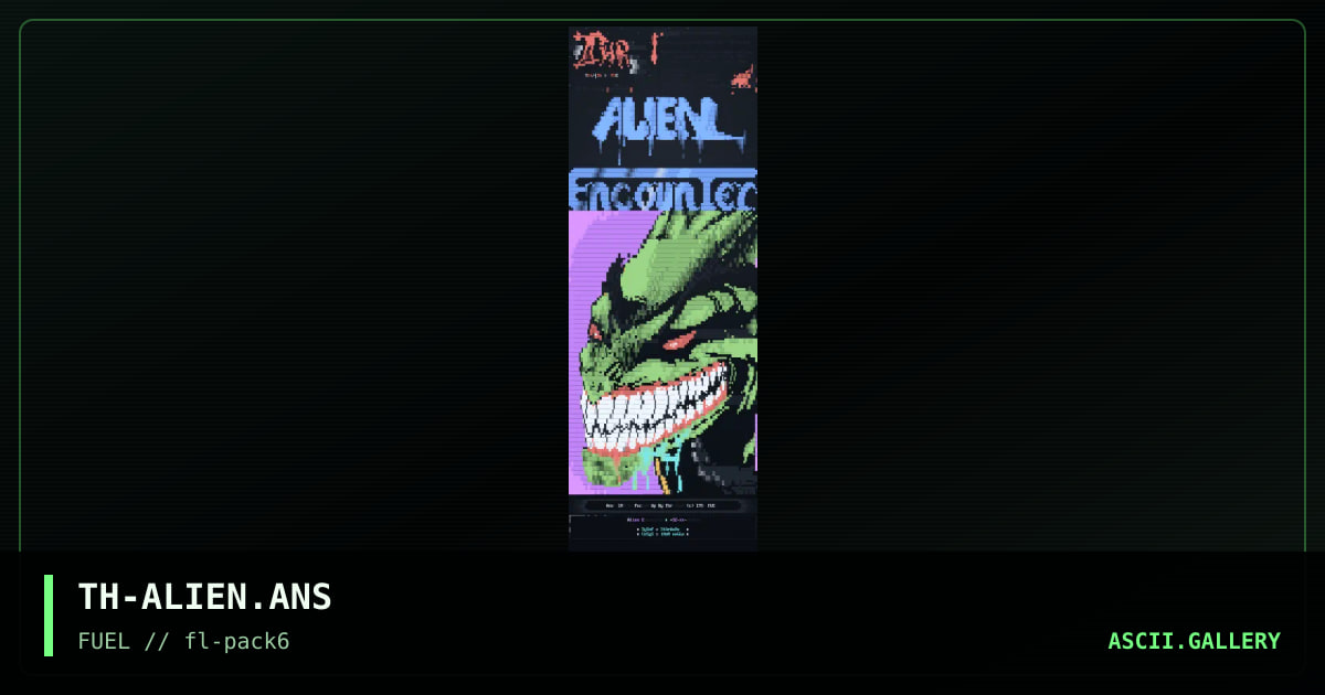 Alien Encounter, by thrasher, 1995