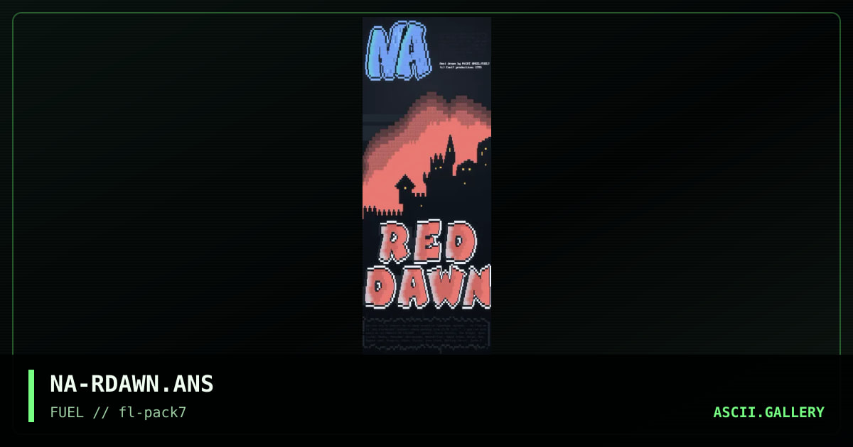 Red Dawn welcome screen, by night angel, 1995