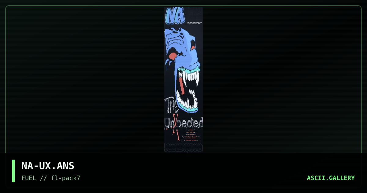The UnXpected Welcome Screen, by night angel, 1995