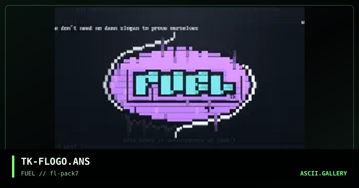 fuel logo for board usage, by the knight, 1995