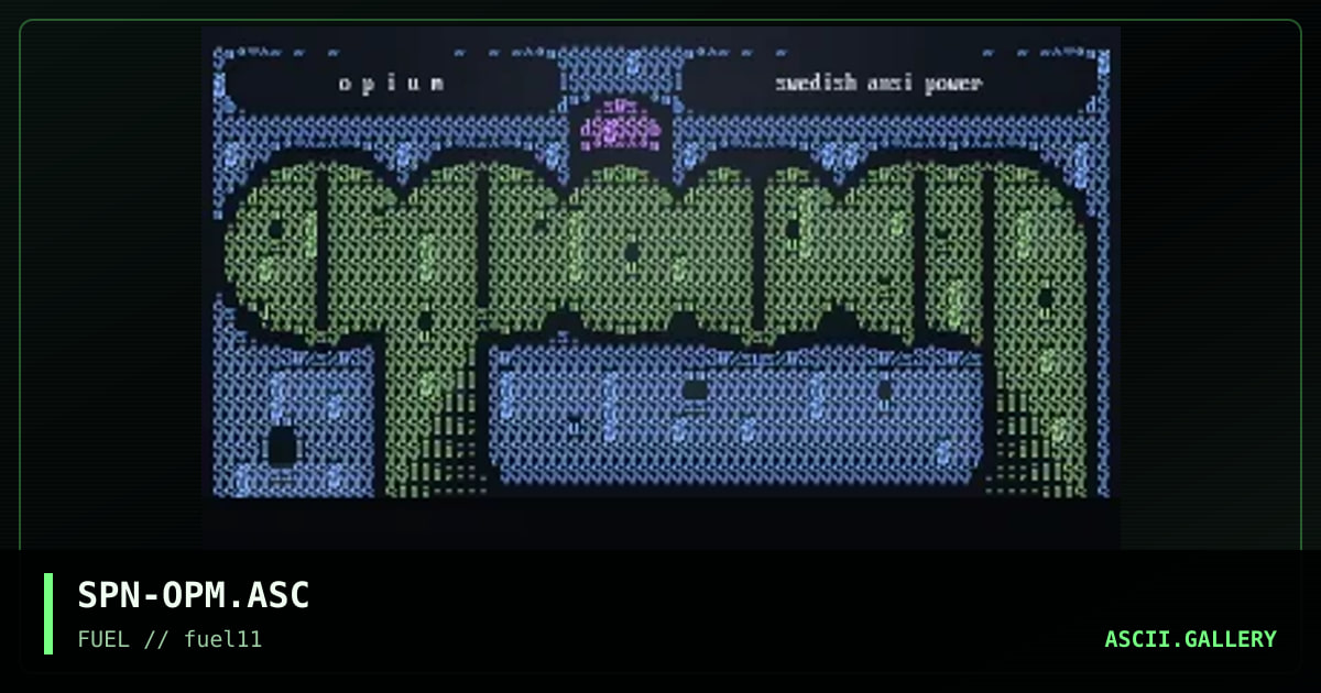 Opium, by spinn, 1997