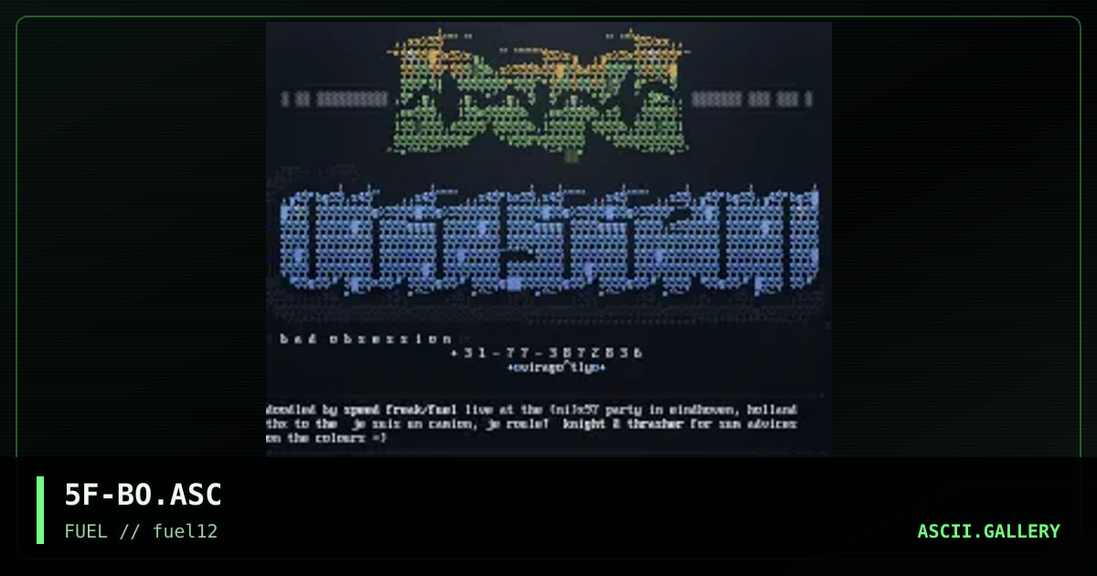 Bad obsession, by speed freak, 1997