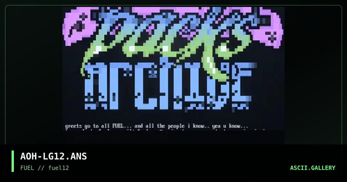 Ansi logos for pack 12, by angel of hell, 1997