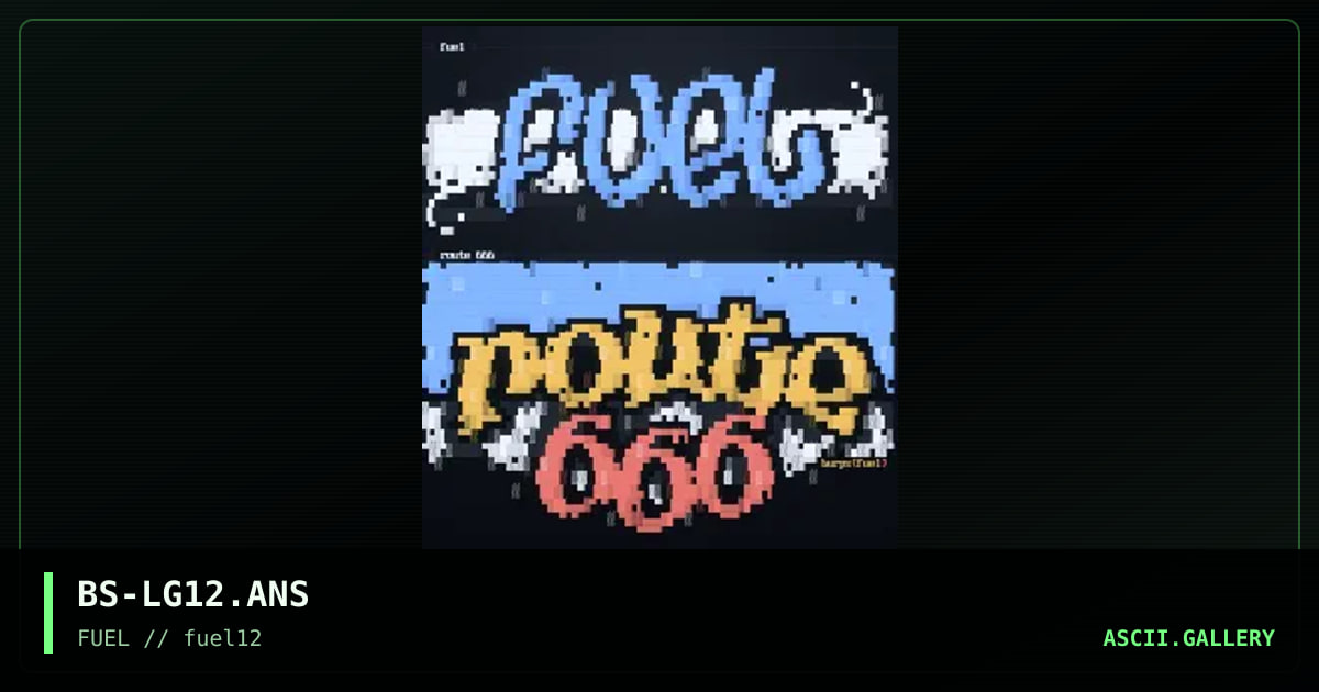 Ansi logos for pack 12, by burps, 1997