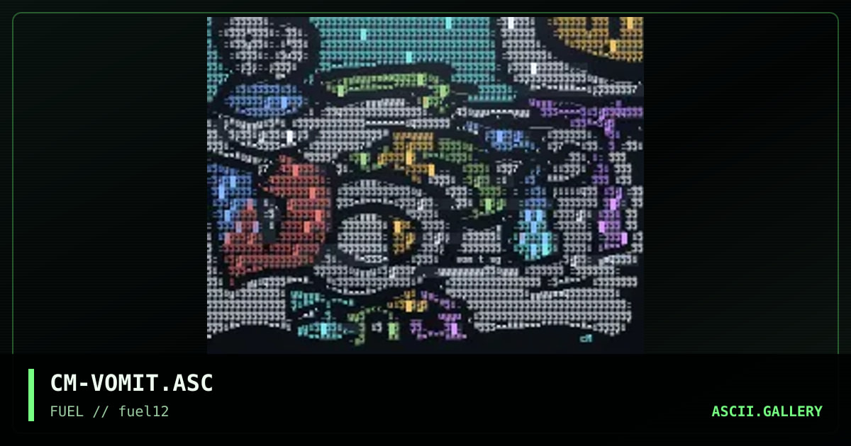 Vomit, by computer man, 1997
