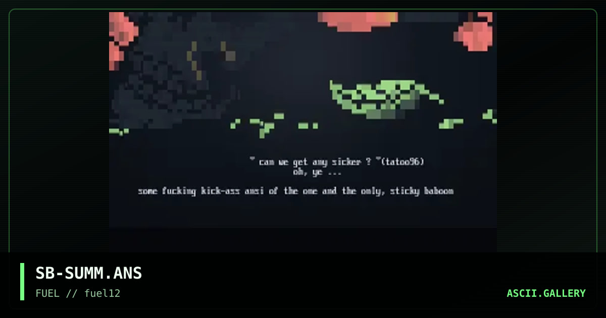 Summit compo, by sticky baboon, 1997