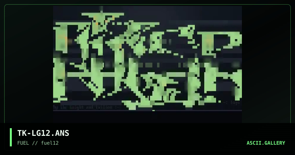 Ansi logos for pack 12, by the knight, 1997