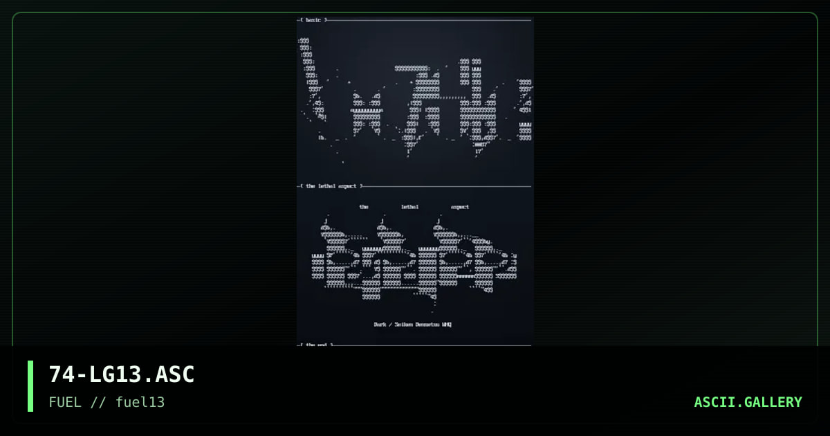 Ascii logos pack 13, by discofunk 1974, 1997