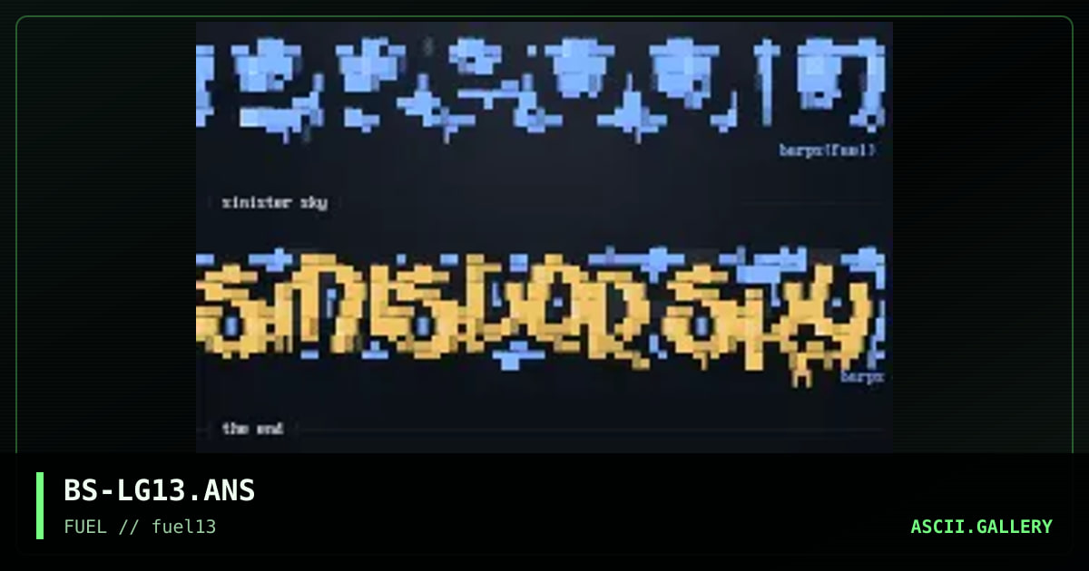 Ansi logos pack 13, by burps, 1997