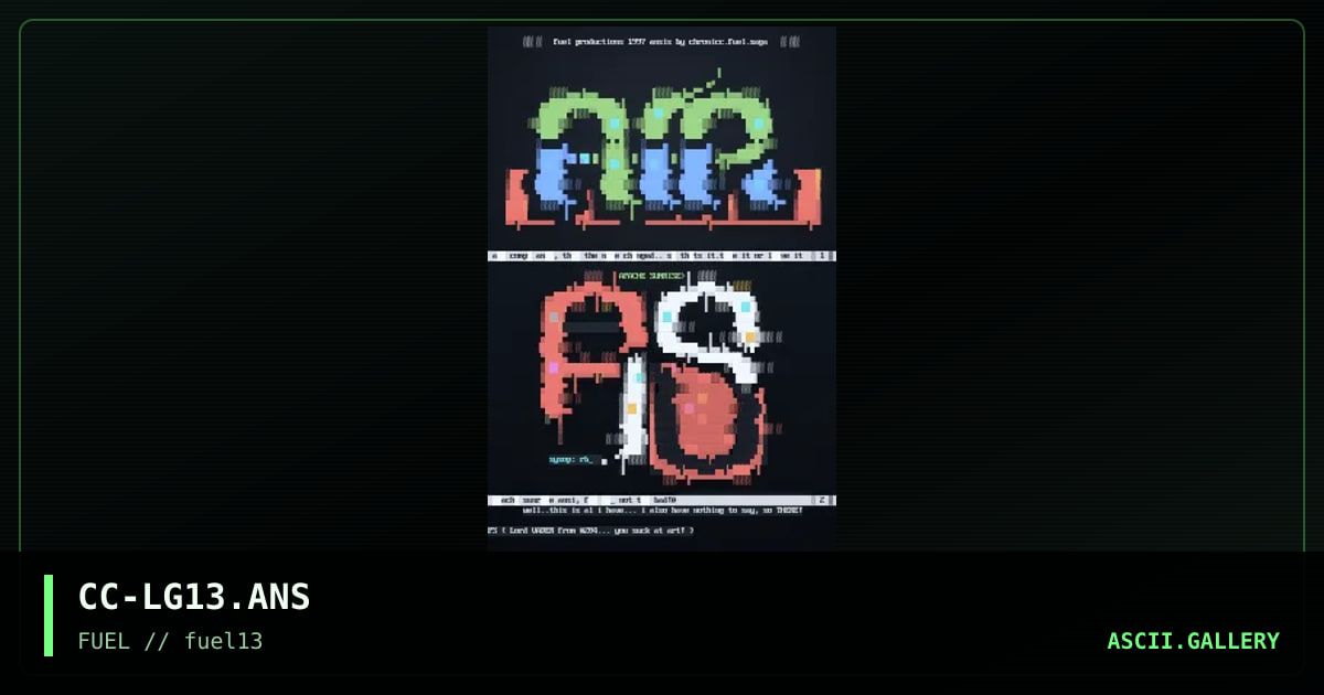 Ansi logos pack 13, by chronicc, 1997