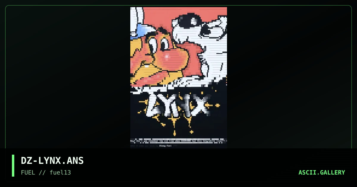 Lynx, by dizzy, 1997