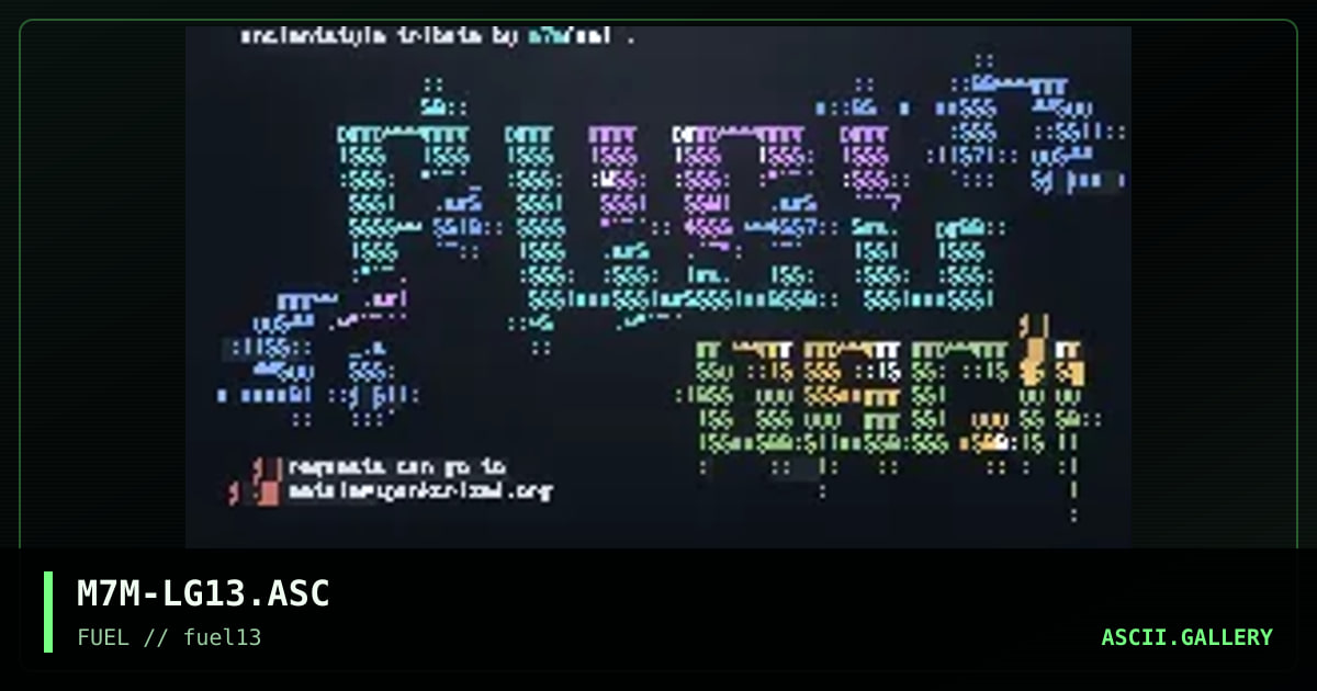 Ascii logo pack 13, by metal militia, 1997