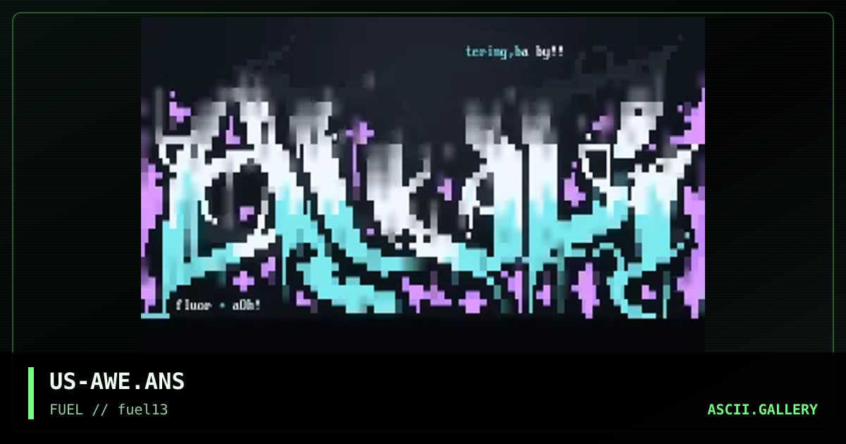 AWE Lettering, by fluor, angel of hell, 1997