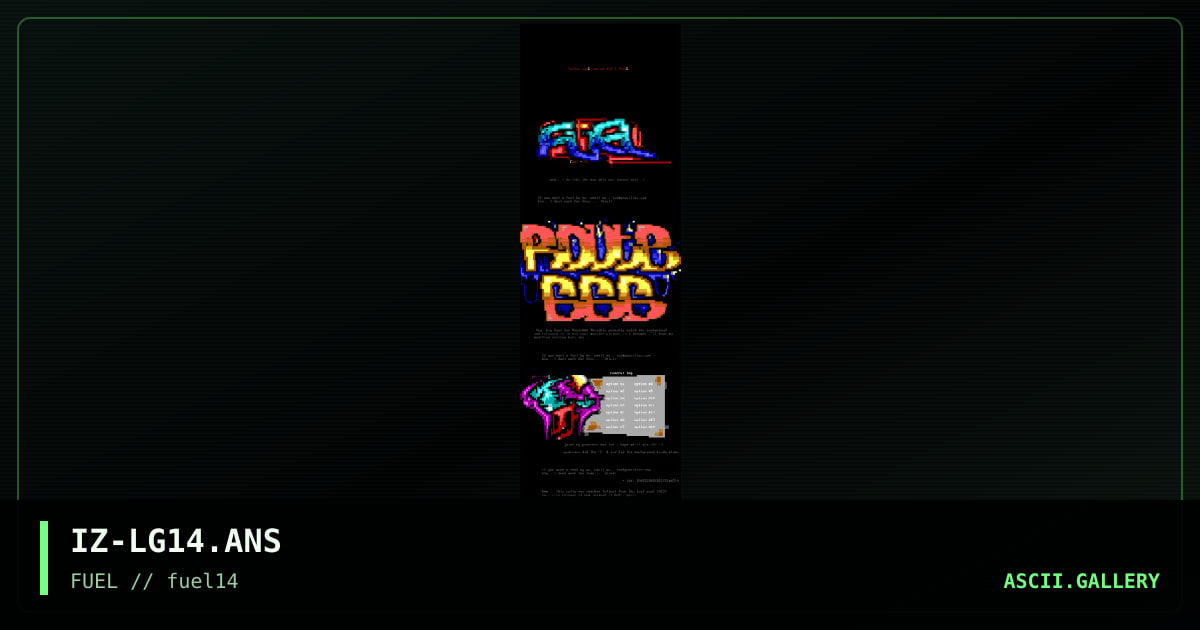 colly for fuel 14, by ize, 1997