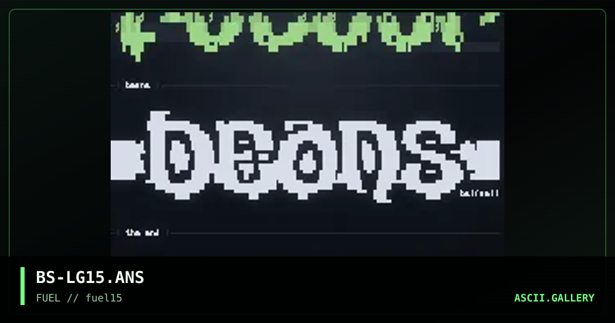 ansi logos pack 15, by burps, 1997