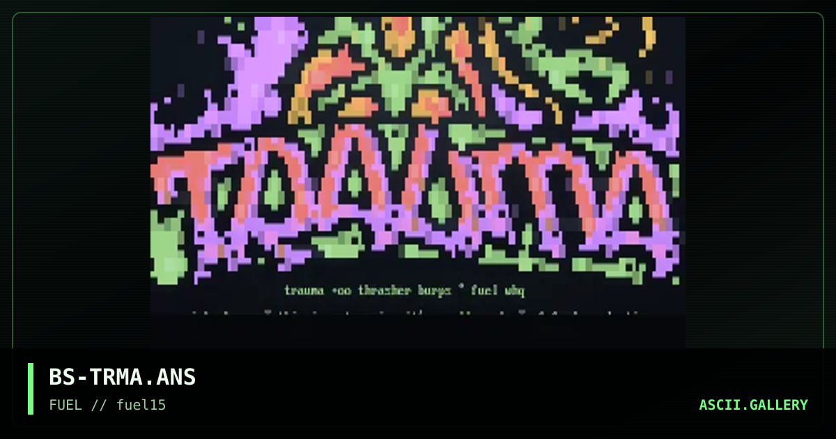 trauma, by burps, 1997
