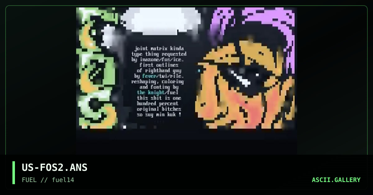 fos issue 2 screen, by fever, the knight, 1997
