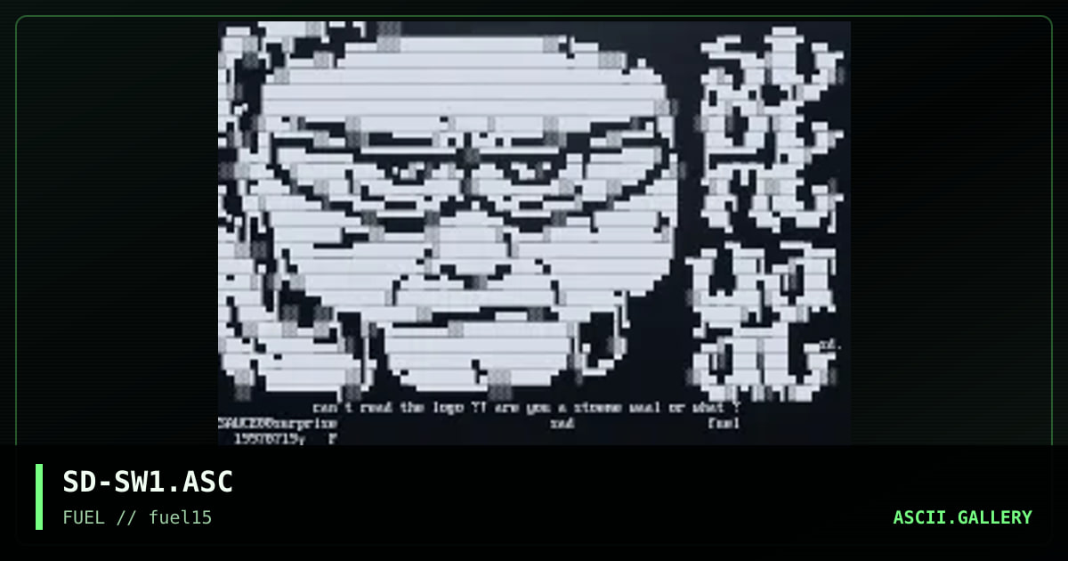 wired ascii surprise compo, by sad, 1997