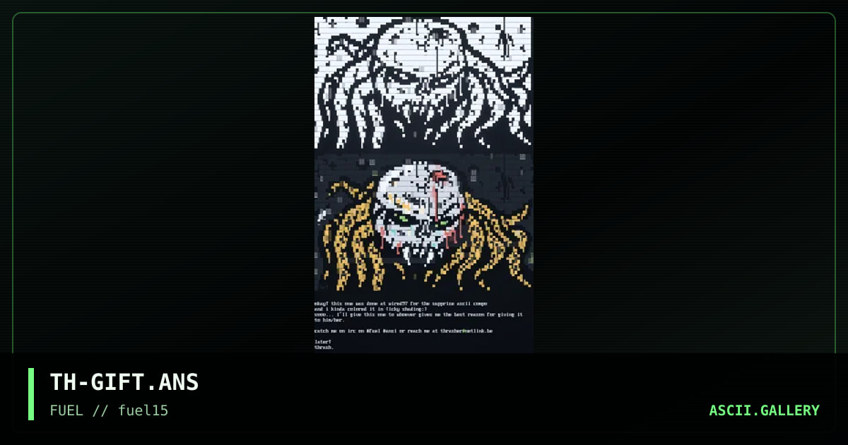 wired surprise ascii compo, by thrasher, 1997