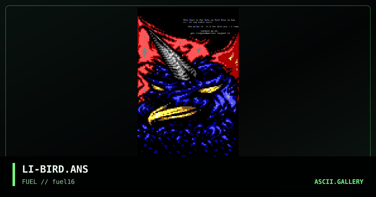 bird, by lint, 1997