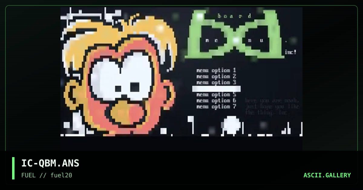 quendi board menu, by inclusive, 1998