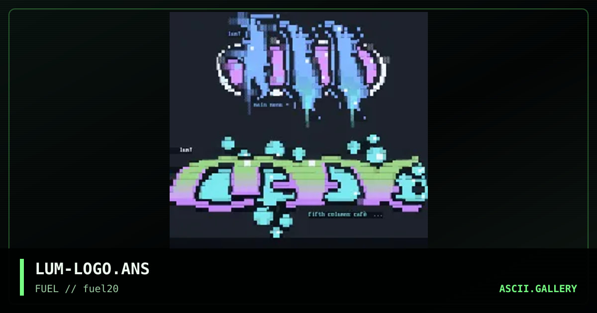 LUM-LOGO.ANS, by luminator, 1998