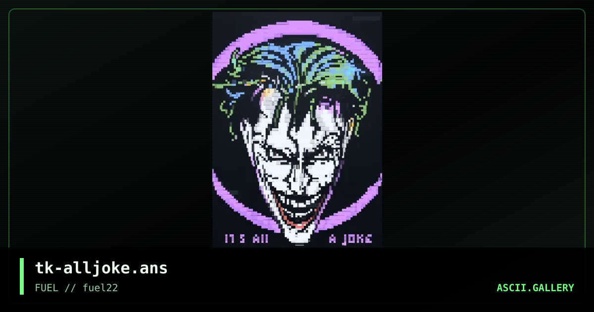 its all a joke, by the knight, 2017