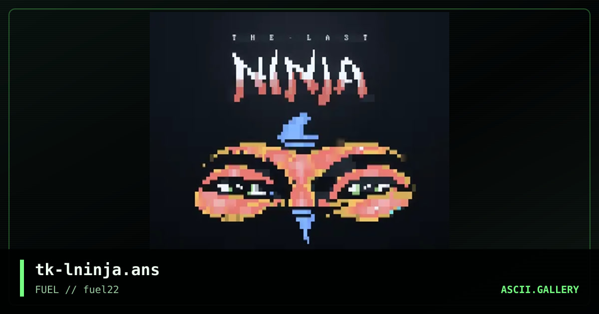 the last ninja, by the knight, 2017
