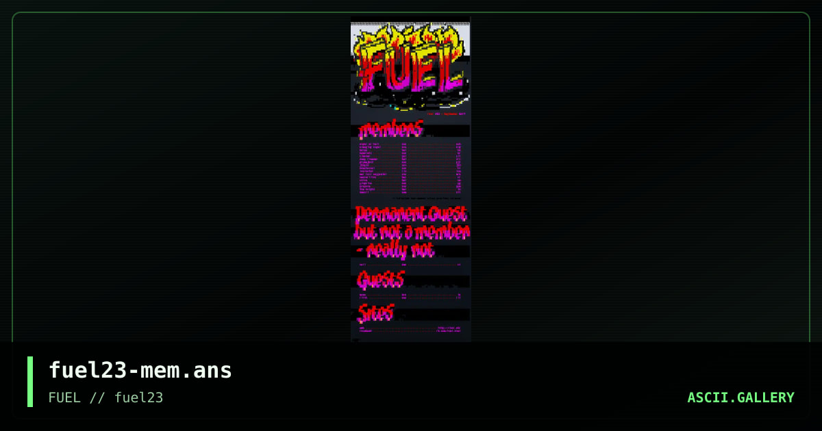 FUEL memberlist #23, by fuel, 2017