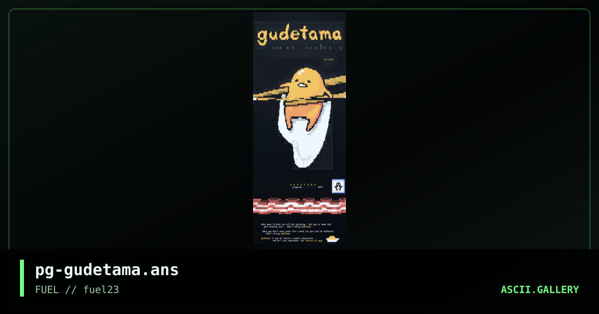 Gudetama, by pinguino, 2017