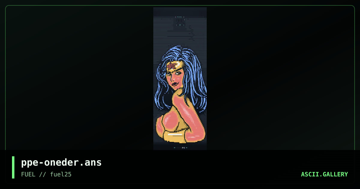 oneder woman, by propane, 2018