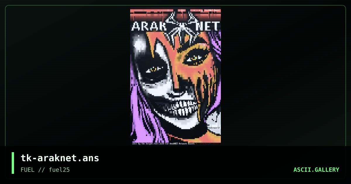 ArakNet board, by the knight, 2018