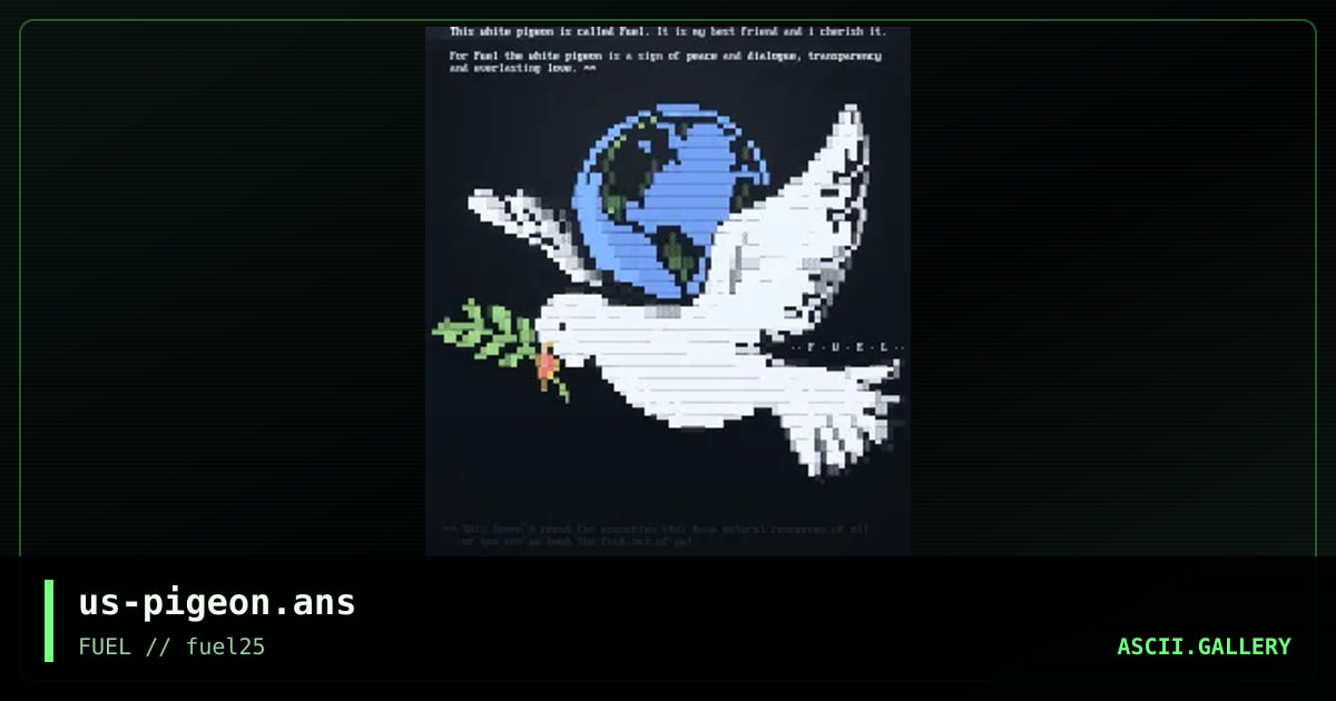 Fuel the pigeon, by necrofiliac, the knight, propane, 2018