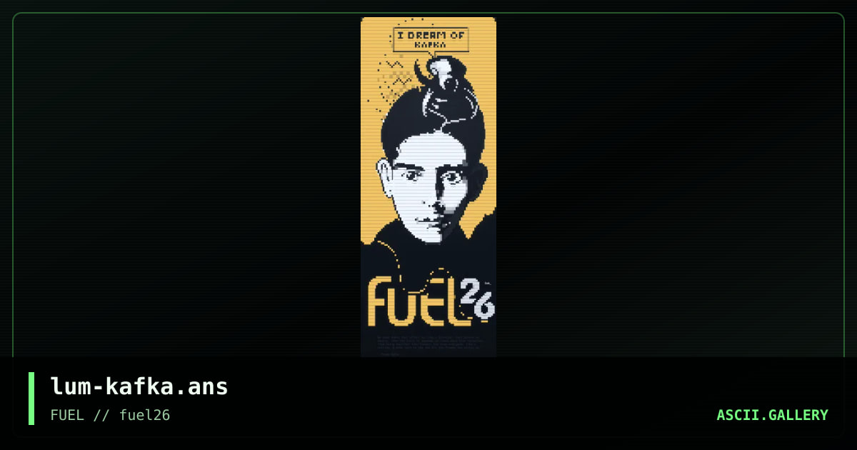 I Dream of Kafka, by luminator, 2018