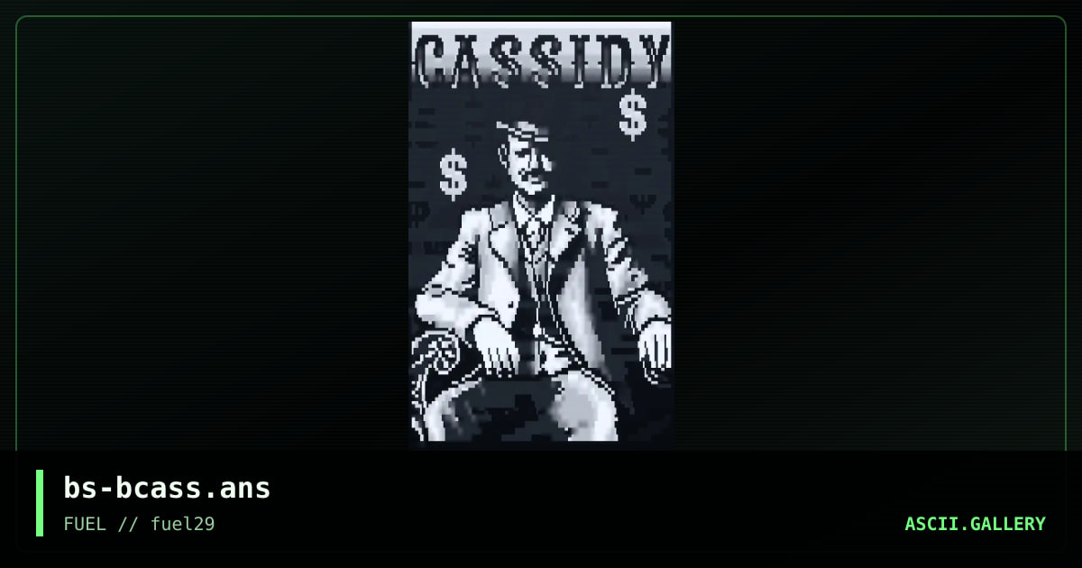 Butch Cassidy, by burps, 2019