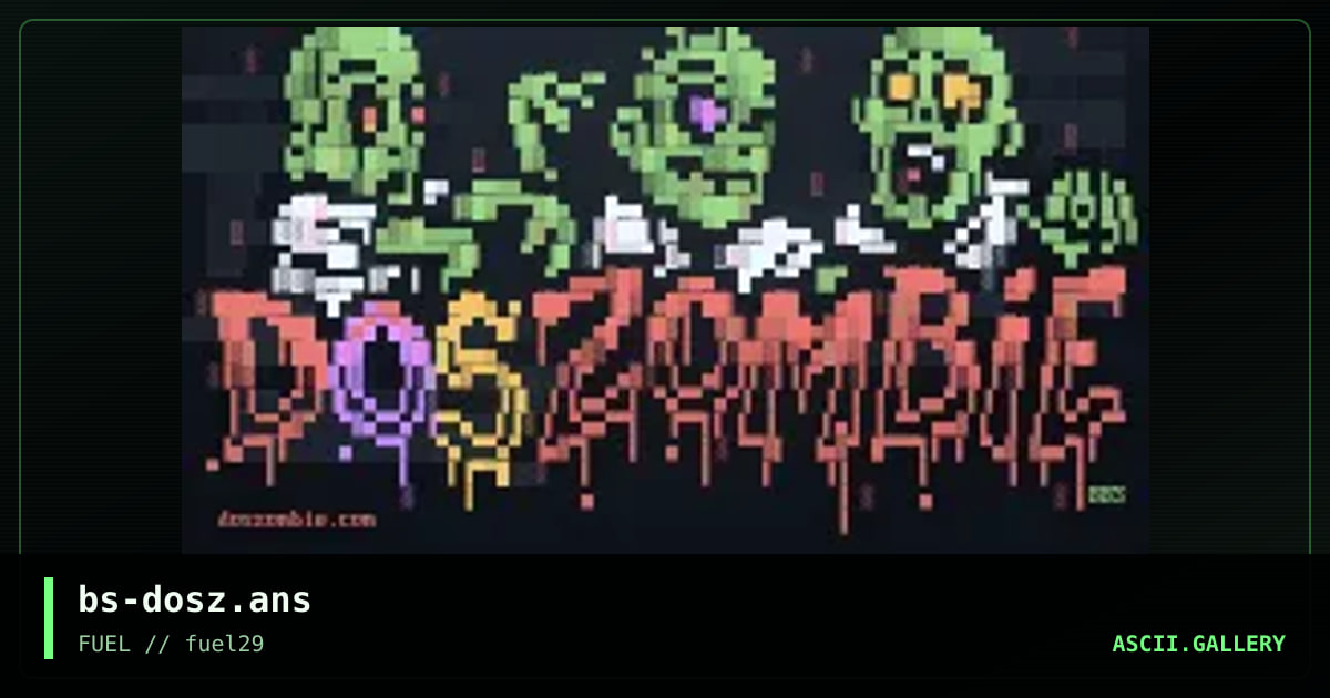 doszombie bbs, by burps, 2019