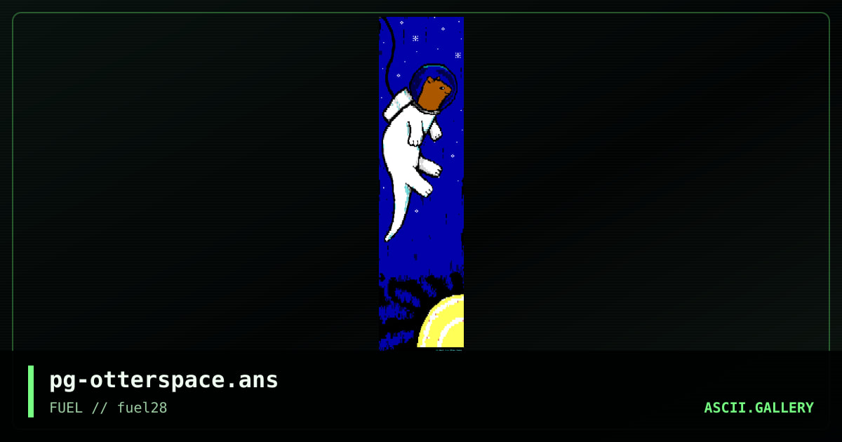 An Ansi from Otter Space, by pinguino, 2018