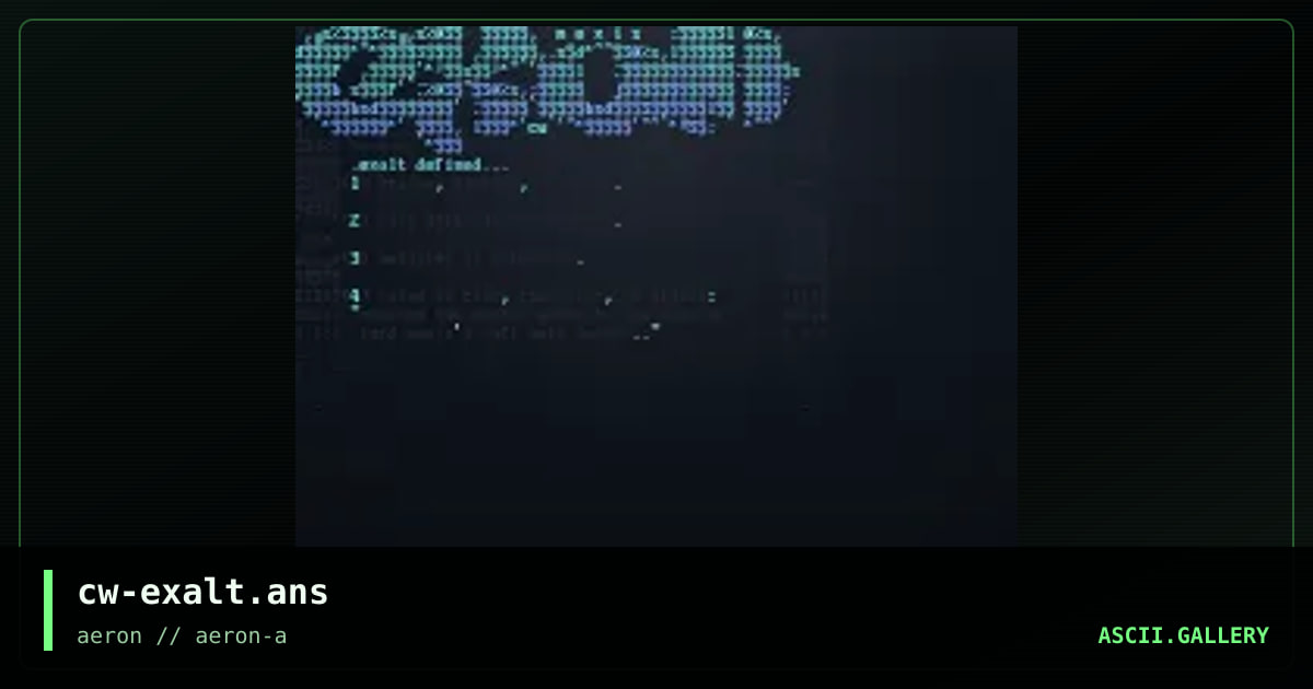 cw-exalt.ans, by ceelow, 2000