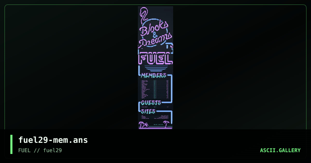 fuel #29 memberlist, by burps, 2019