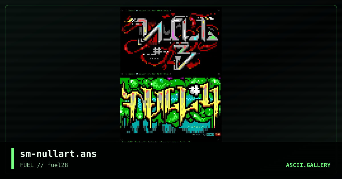 Null Emag cover art, by smooth, 2018