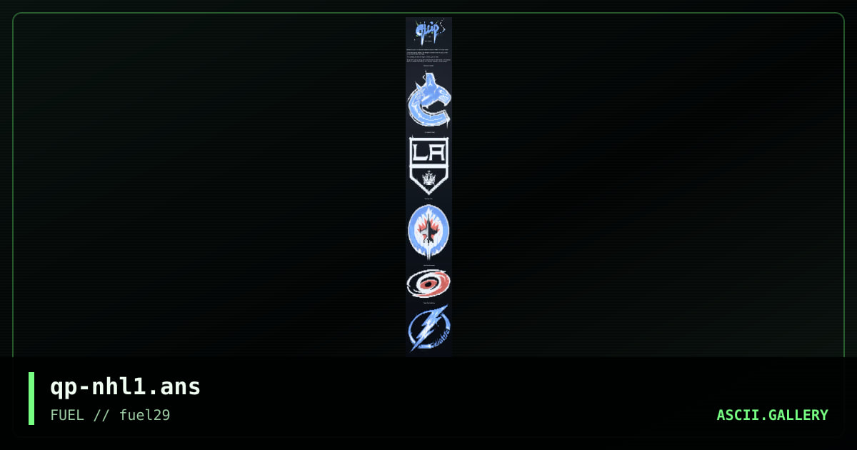 NHL Logo Colly Pt. 1, by quip, 2019