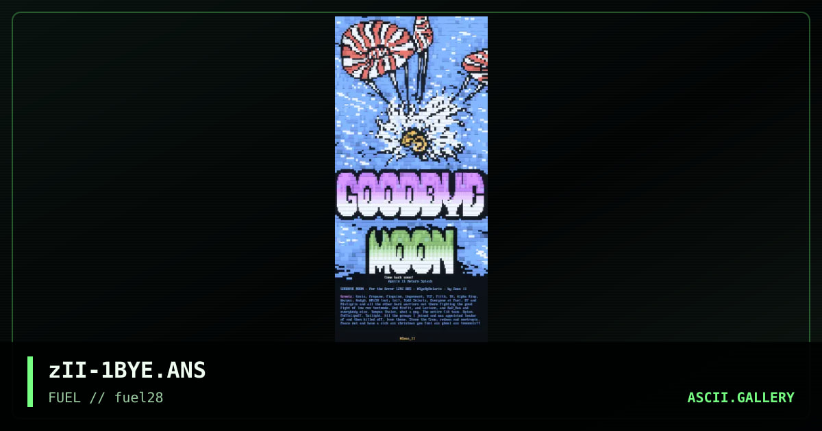 Goodbye Moon!, by zeus ii, 2018