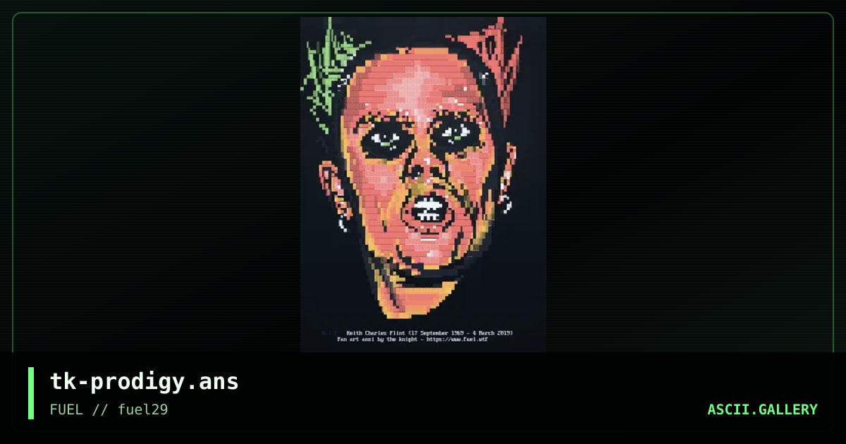 Keith Flint (The Prodigy), by the knight, 2019