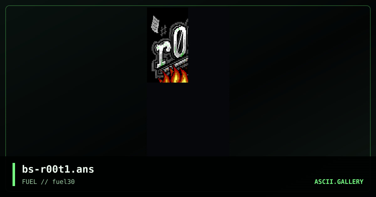 r00t dumpster fire, by burps, 2019