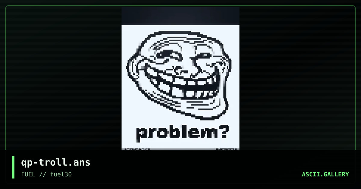 Troll, by quip, 2019
