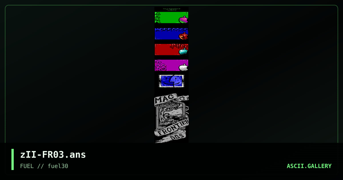 Macintosh Frontier BBS, by zeus ii, 2019