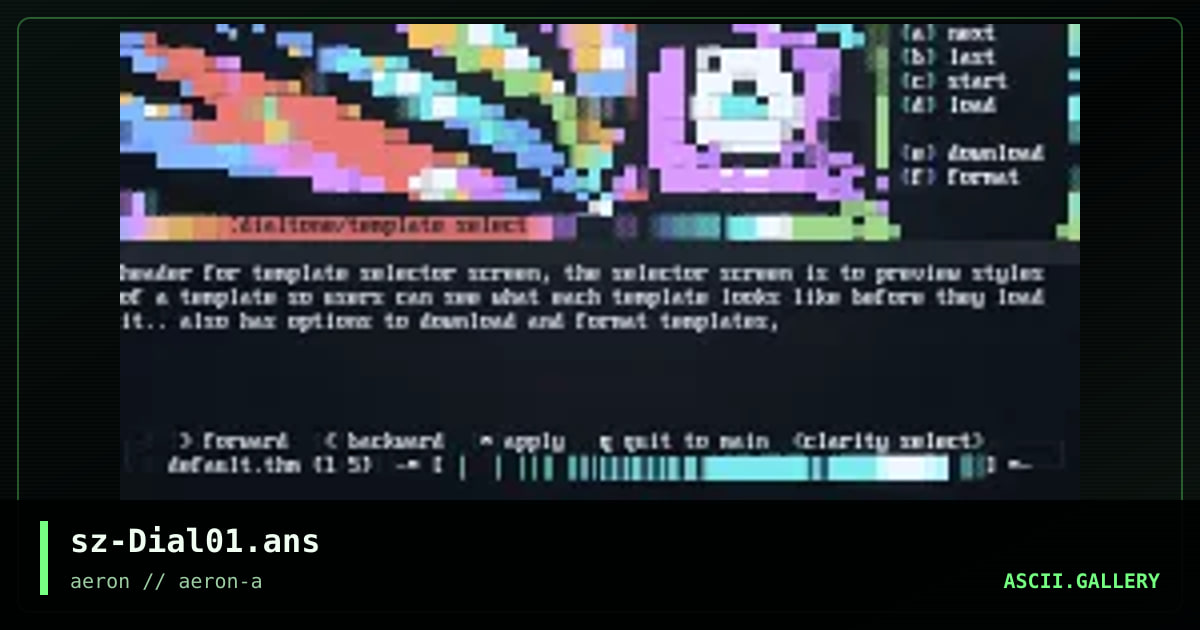 sz-Dial01.ans, by slackzor, 2000